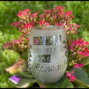 Etched wine glasses